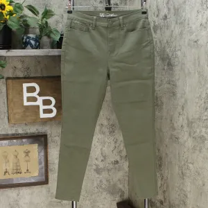 DG2 by Diane Gilman Women's Virtual Stretch Ultra Skinny Jeans Olive Green 6