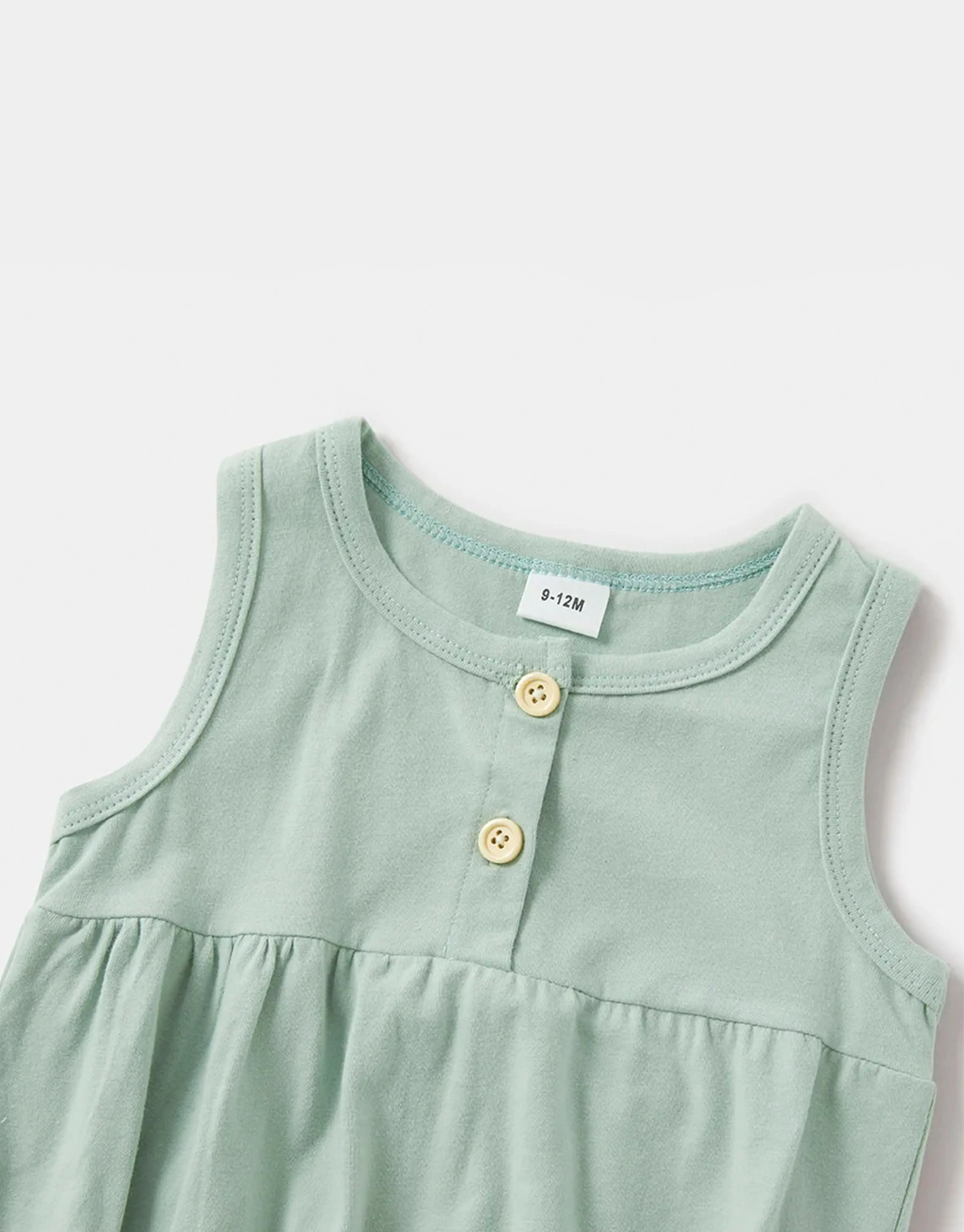 Drawstring Short Sleeve Mini Dresses for Mommy and Me - Light Green