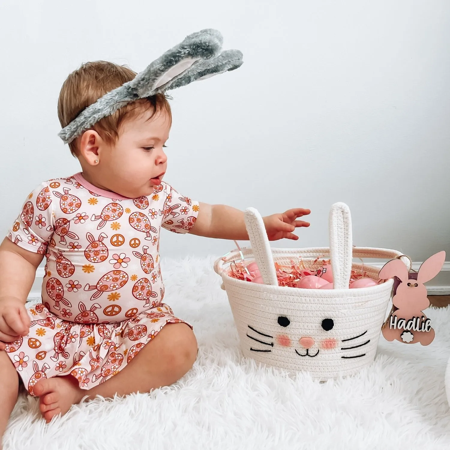 Dream Big Little Co Don't Worry Be Hoppy Dream Bodysuit Dress