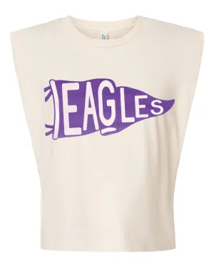 Eagles Pennant Flag Garment Dyed American Apparel Tank / Multiple Colors/ Adult Sizes