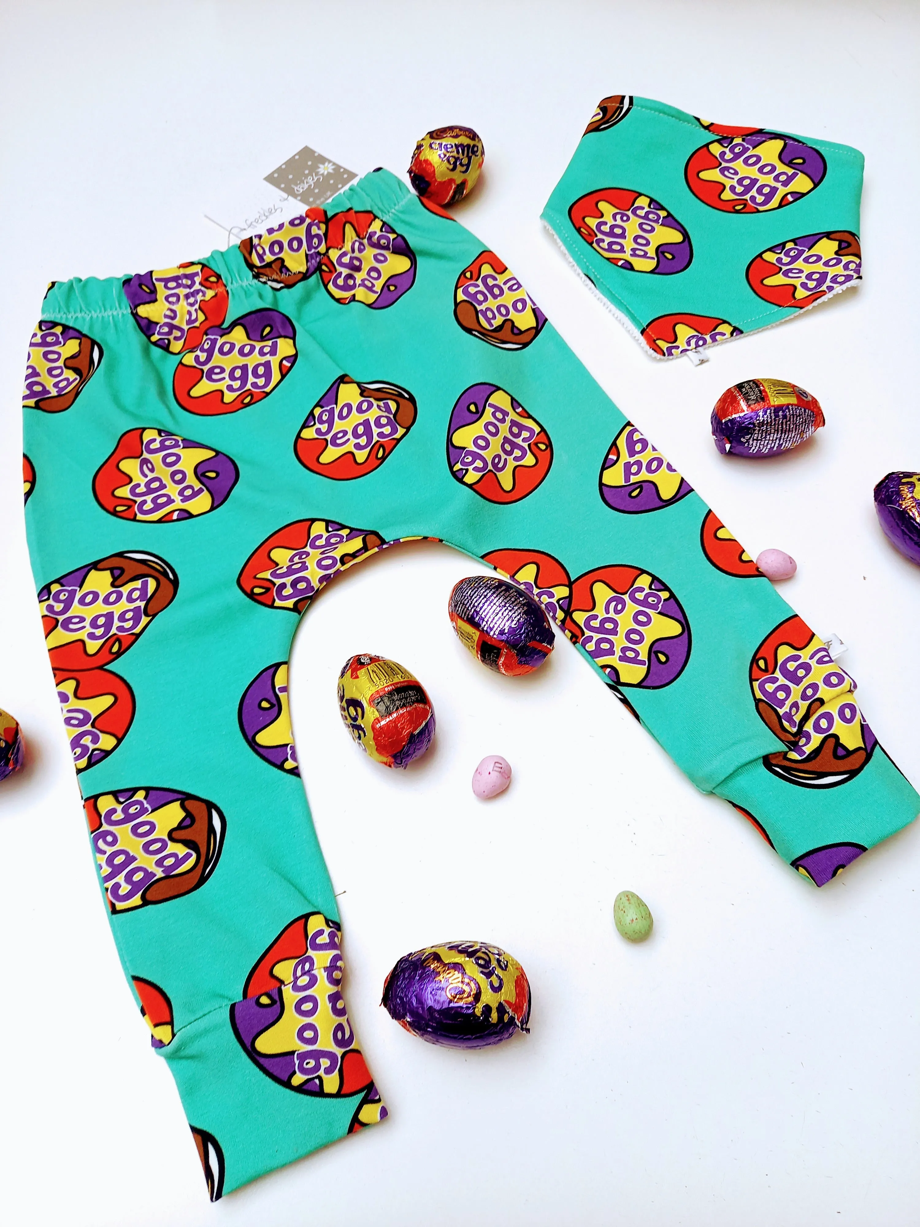 Easter Good Egg Dribble Bib - Bamboo Lined