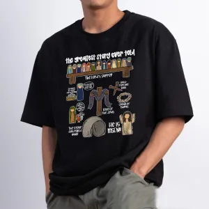 Easter Shirt - The Greatest Story Ever Told: Bible Stories Kids Retro T-shirt