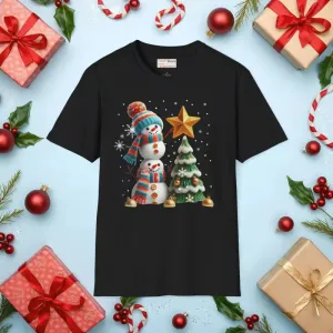 Elevate Winter Style with Cozy Snowman Tee