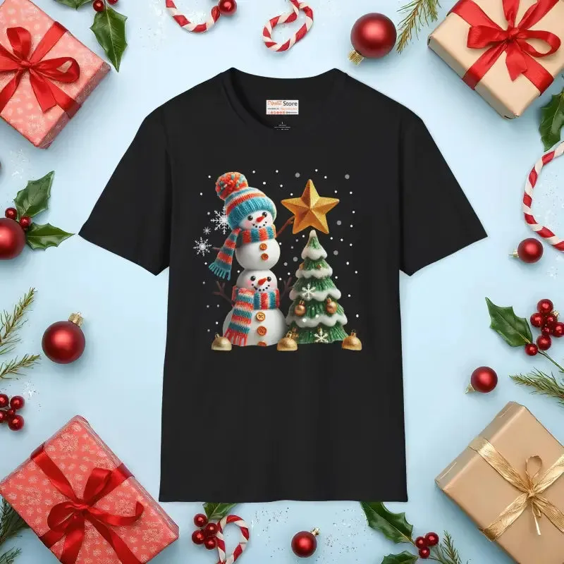 Elevate Winter Style with Cozy Snowman Tee