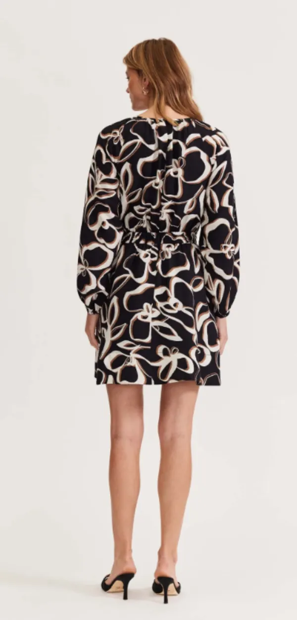 Elin Mini Dress Black Floral
