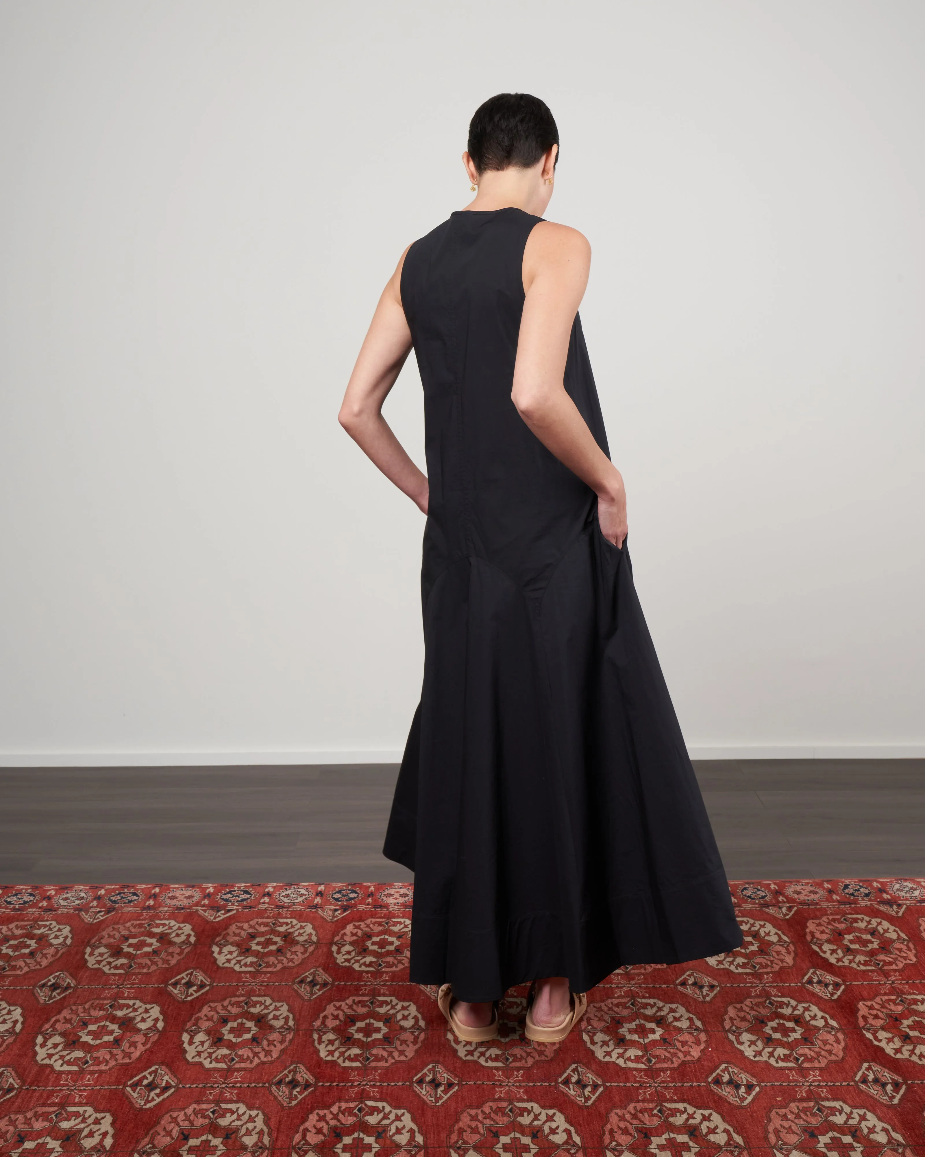 elsie tank dress - black