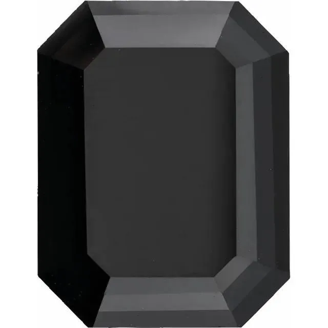 Emerald Step Cut FAB Black Moissanite Loose Stone