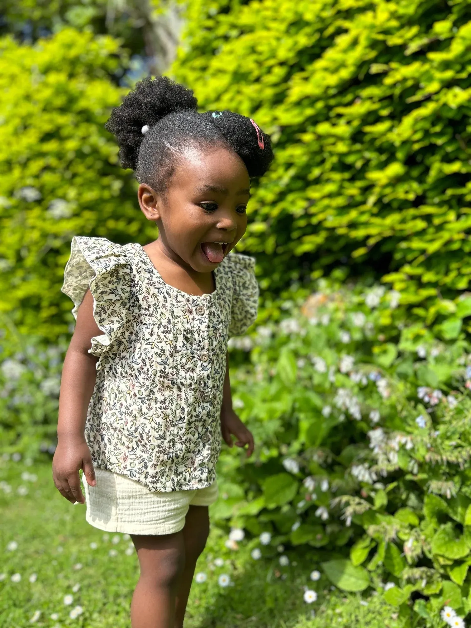 Ettie H Isabella Blouse in Sand Birds