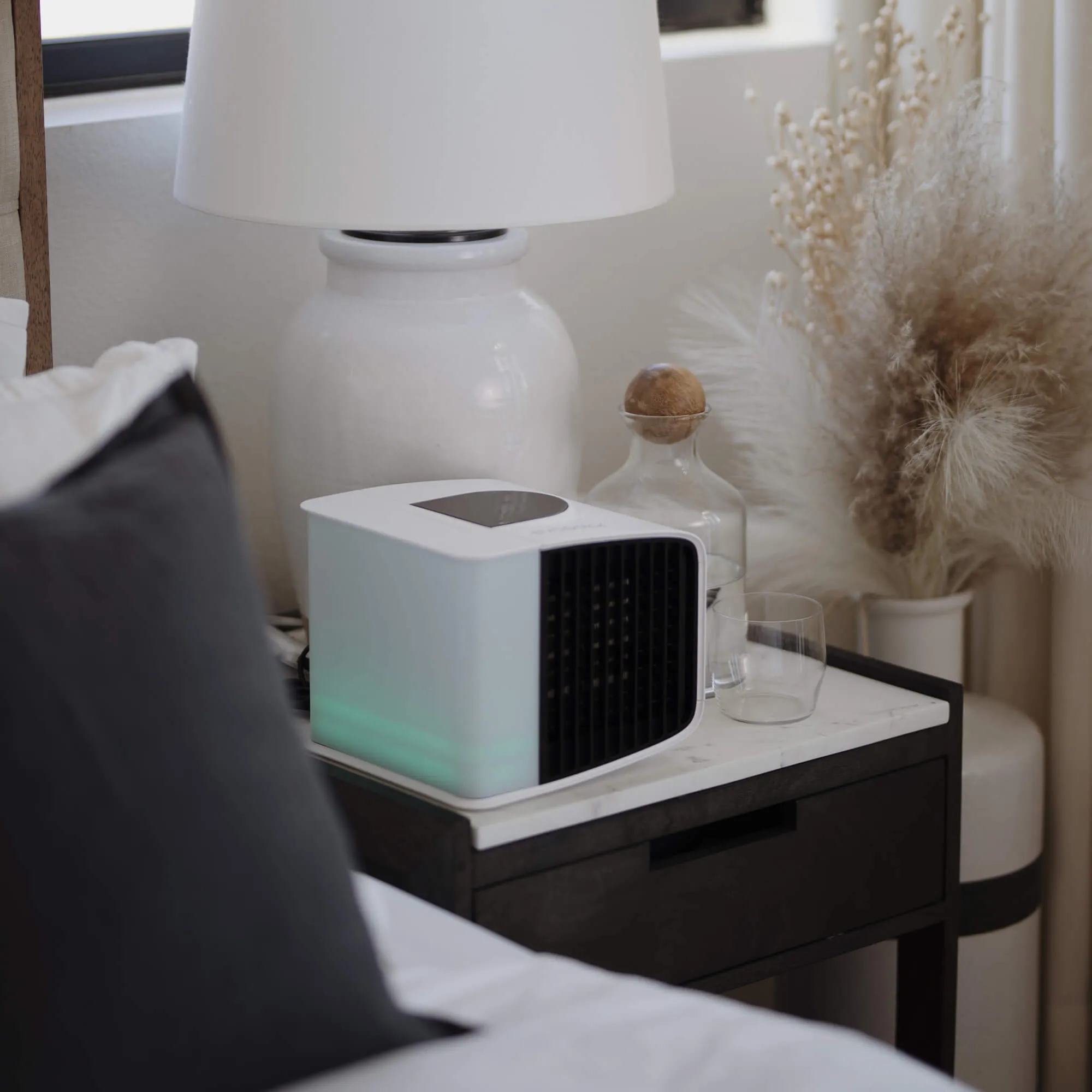 evaSMART Personal Portable Air Cooler and Humidifier, Opaque White