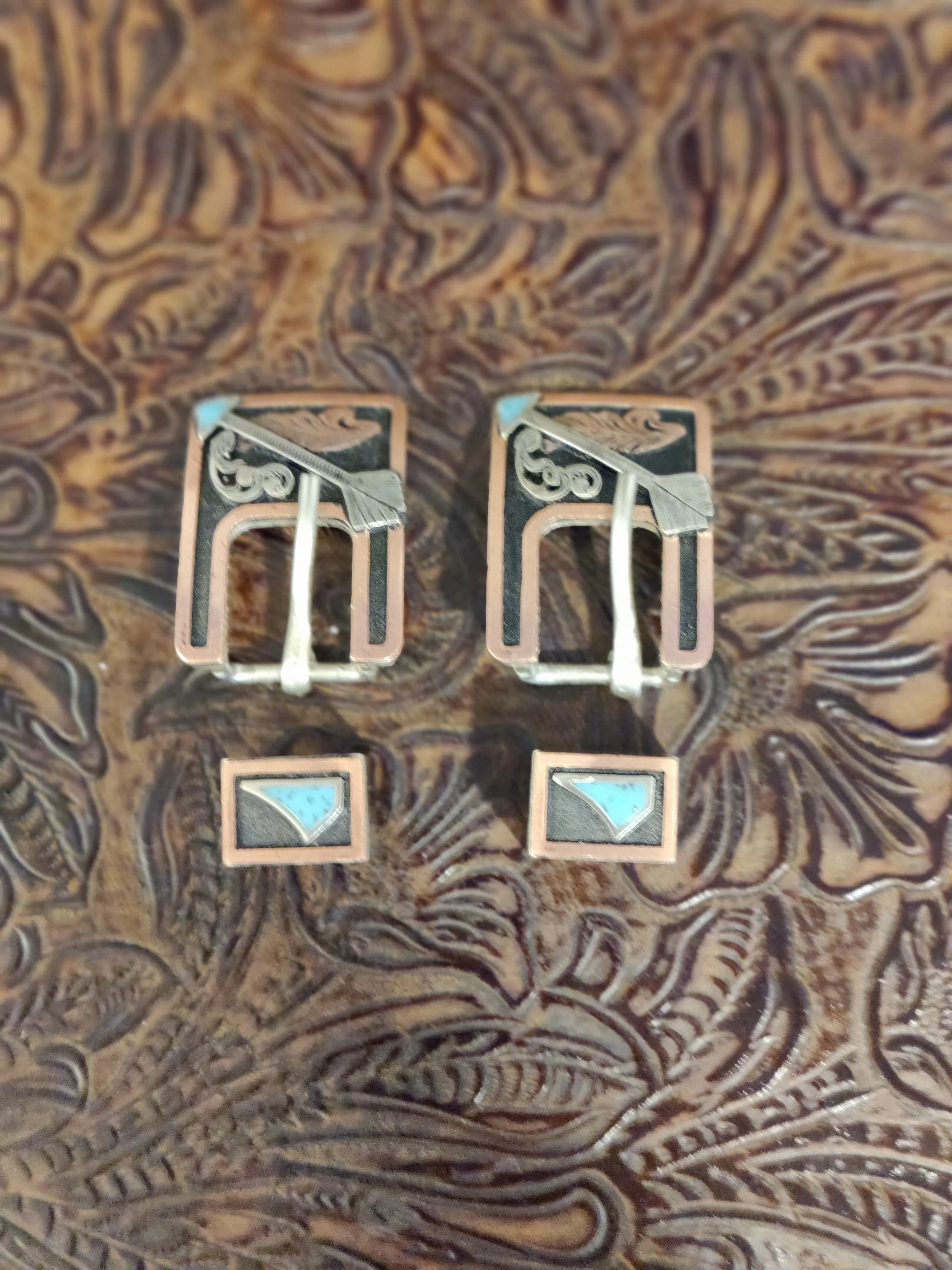 Feather Arrow Conchos