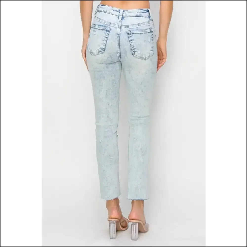 Flaunt your Curves with Risen High Rise Distressed Jeans – Look Fab, Feel Bad! 😏