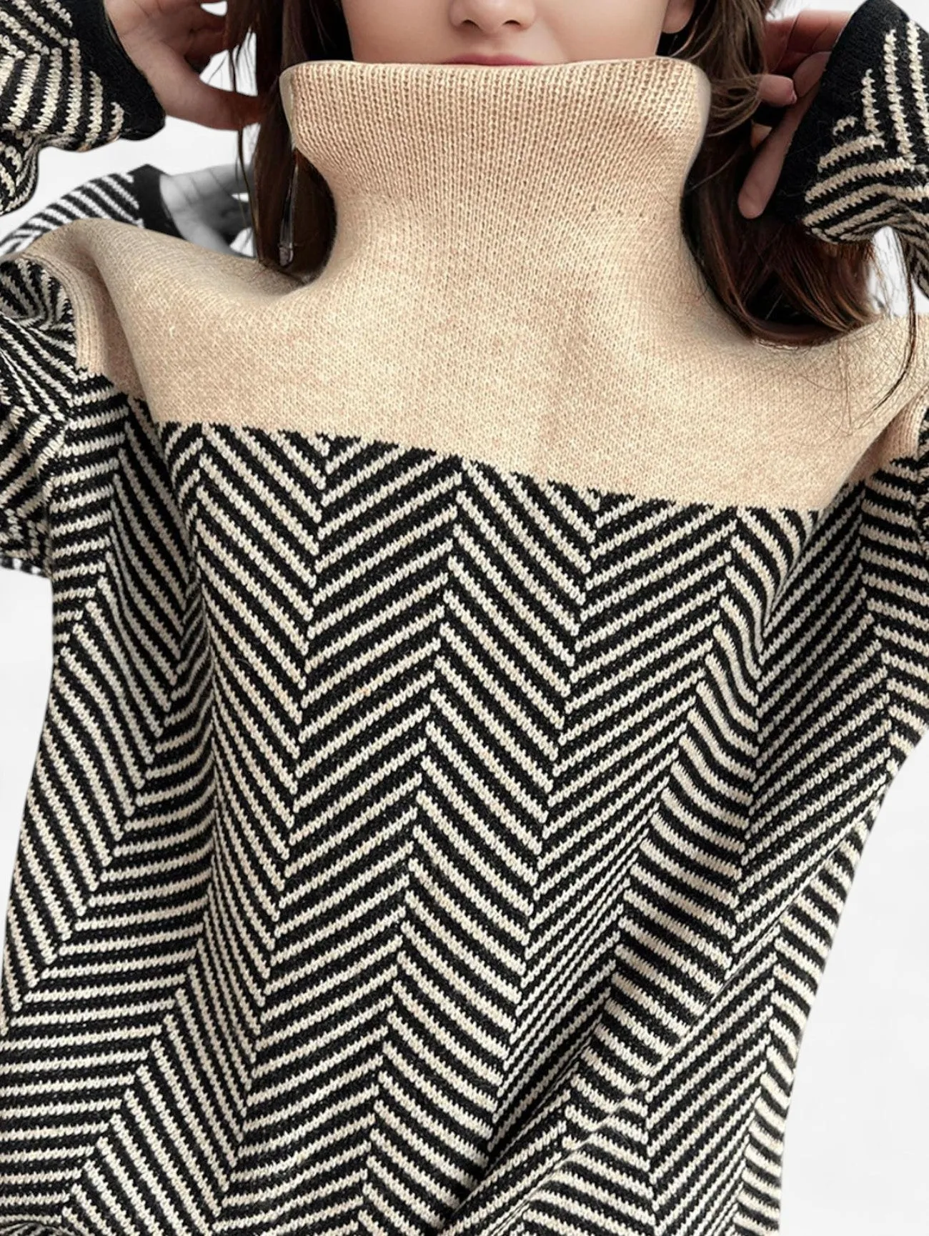 Foxes | Women's Casual Warm Knit Turtleneck Sweater