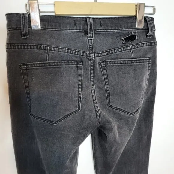 Free People Distressed Skinny Washed Jeans Size 24
