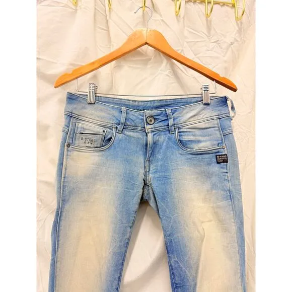 G Star Raw Midge Cody Mid Waist Skinny Jeans 26&quot; Rare HTF 220$ MSRP