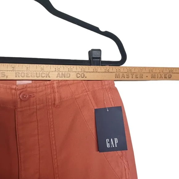 GAP Coral Peach Orange High Rise Straight Leg Crop Jeans 6 (Small) NWT