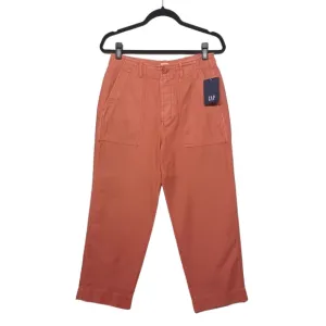 GAP Coral Peach Orange High Rise Straight Leg Crop Jeans 6 (Small) NWT
