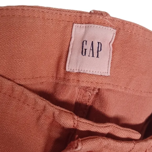GAP Coral Peach Orange High Rise Straight Leg Crop Jeans 6 (Small) NWT
