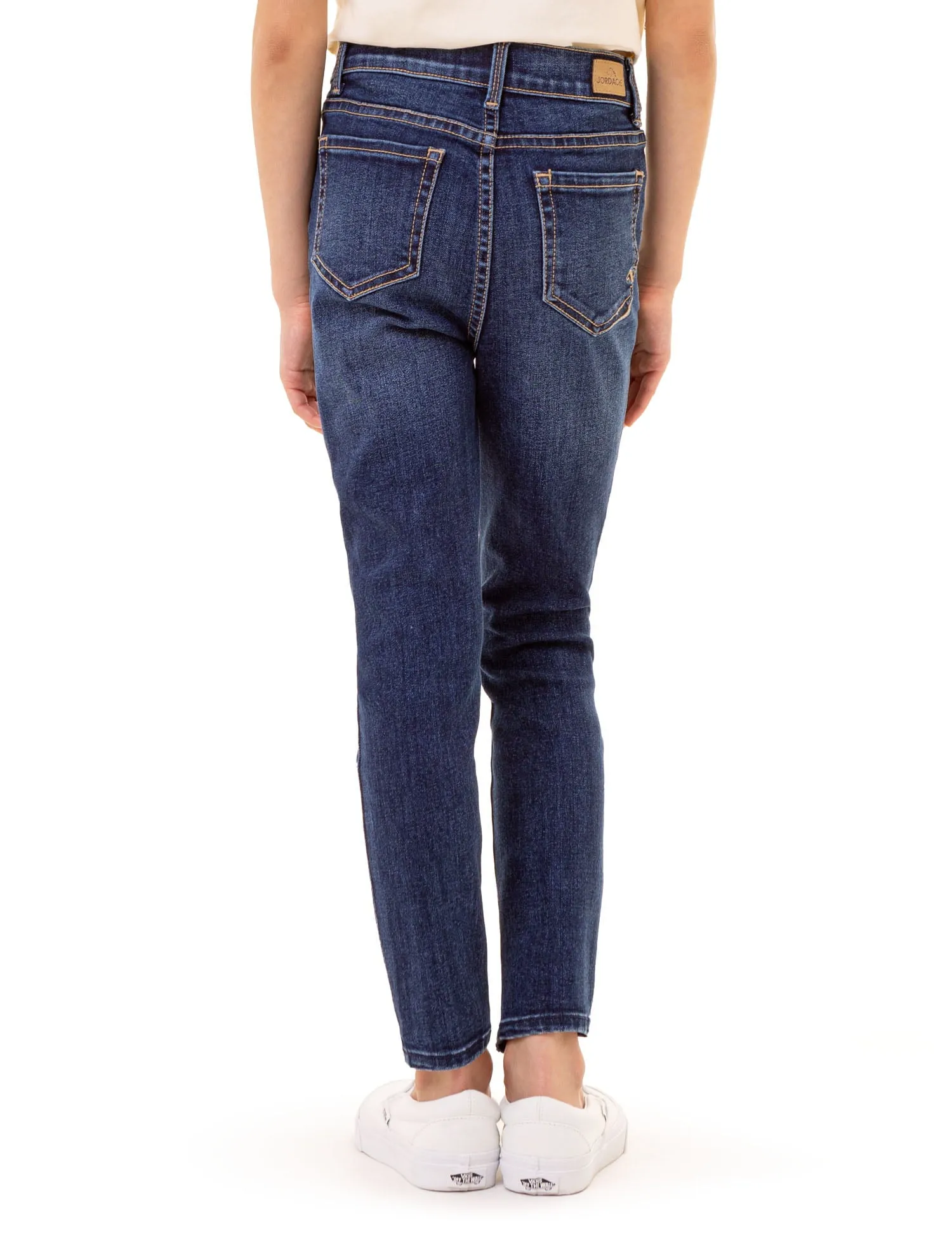Girls Destructed Ankle Super Skinny Jeans