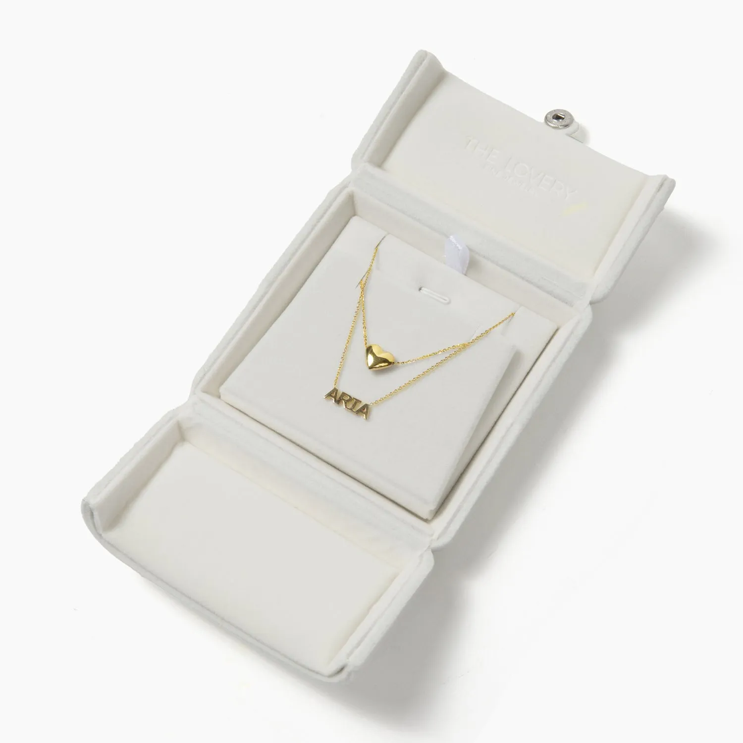 Gold Puffy Heart Necklace