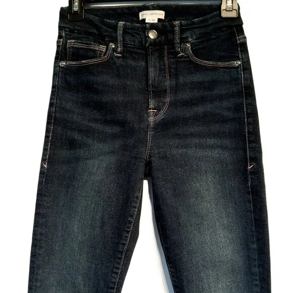 GOOD AMERICAN JEANS   0/25  Good Legs Dark Wash  High rise  Skinny leg  GLC873T