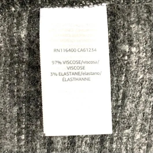 Gray ¾ Sleeve Crew Neck Loose Women's Dress