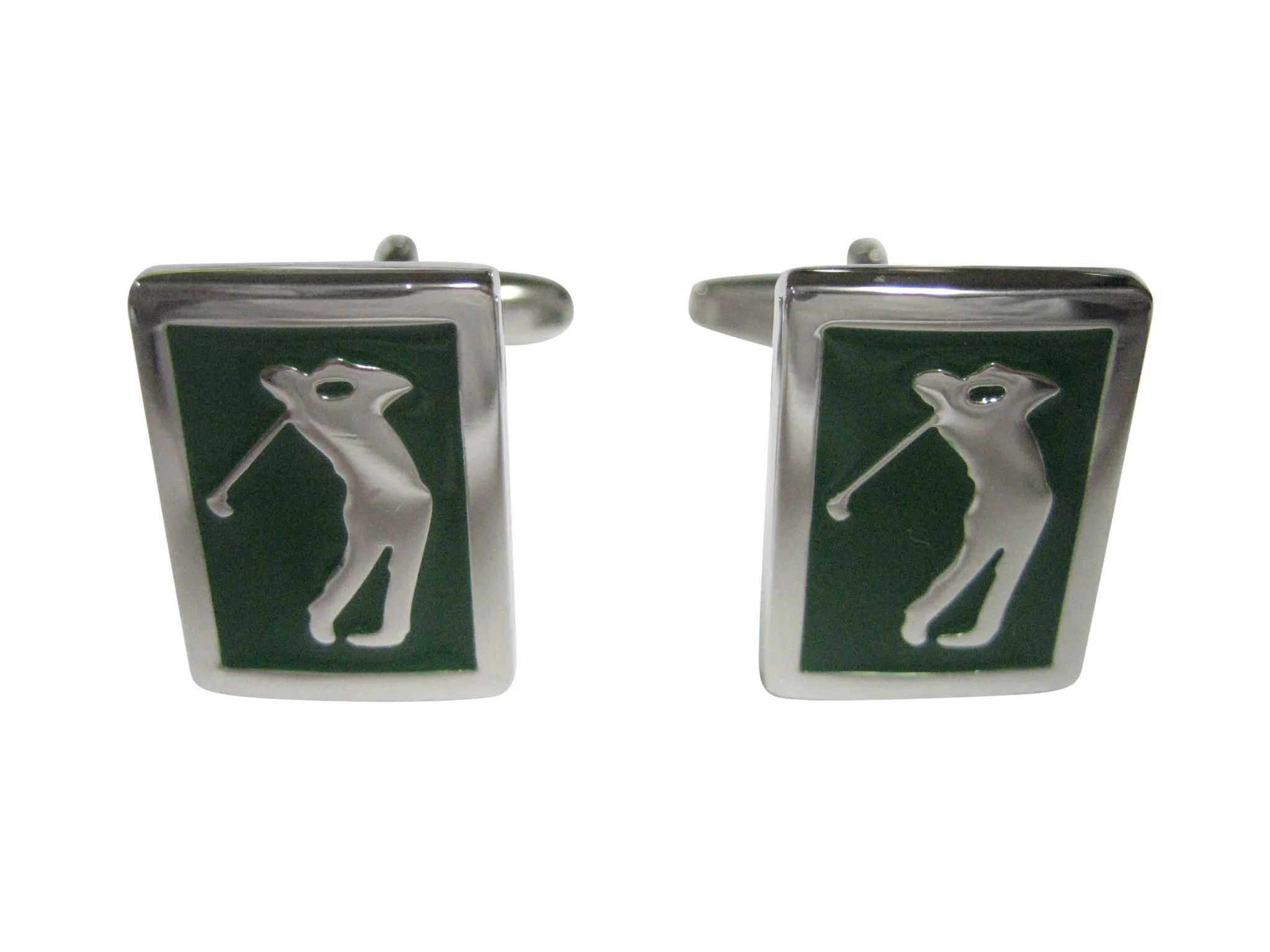 Green Golf Golfer Cufflinks