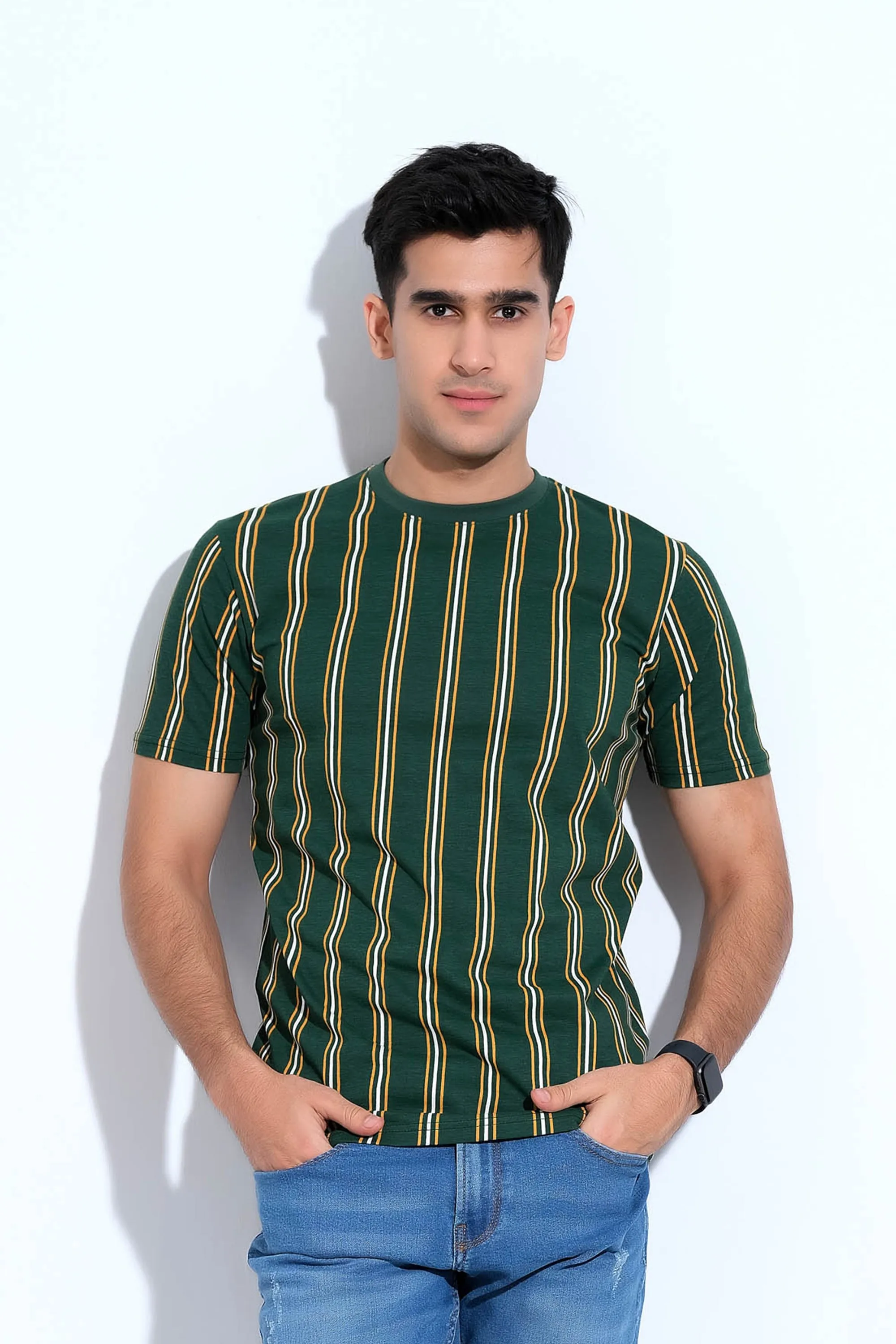 Green Half Sleeves T-Shirt