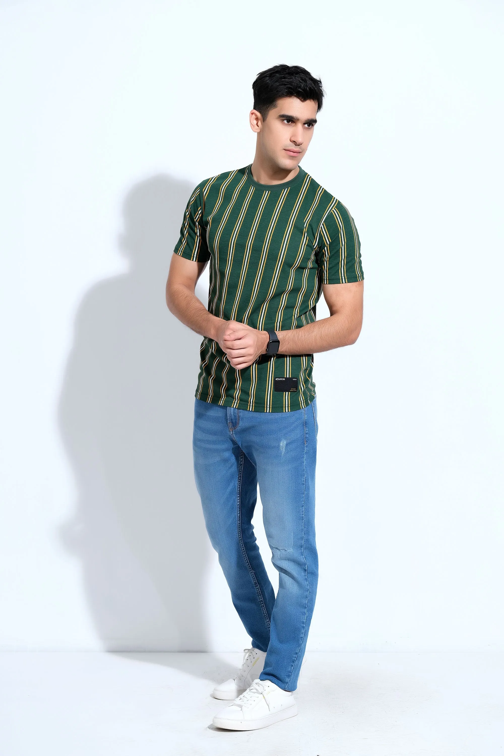 Green Half Sleeves T-Shirt
