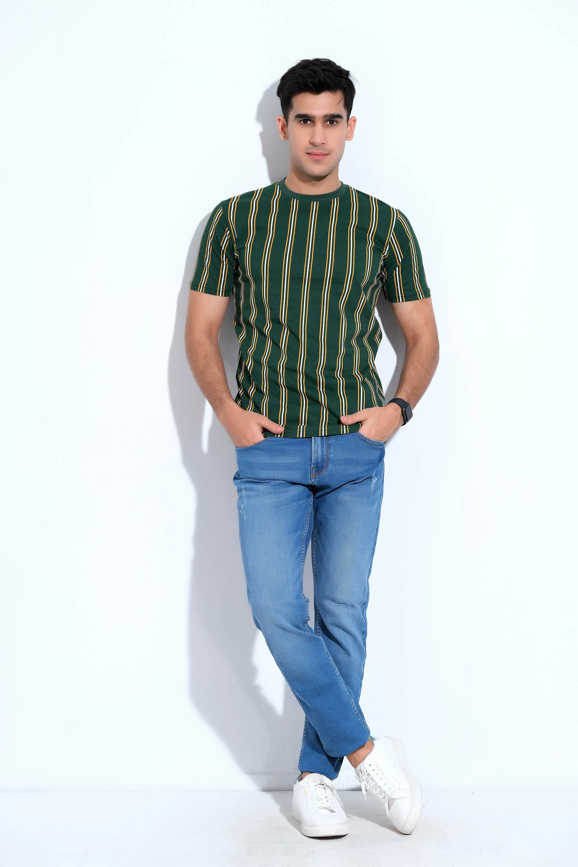 Green Half Sleeves T-Shirt