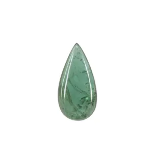 Green Tourmaline 10.18 ct Pear Shaped Gemstone Cabochon