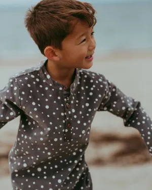 Grey Abstract Spot Print Shirt