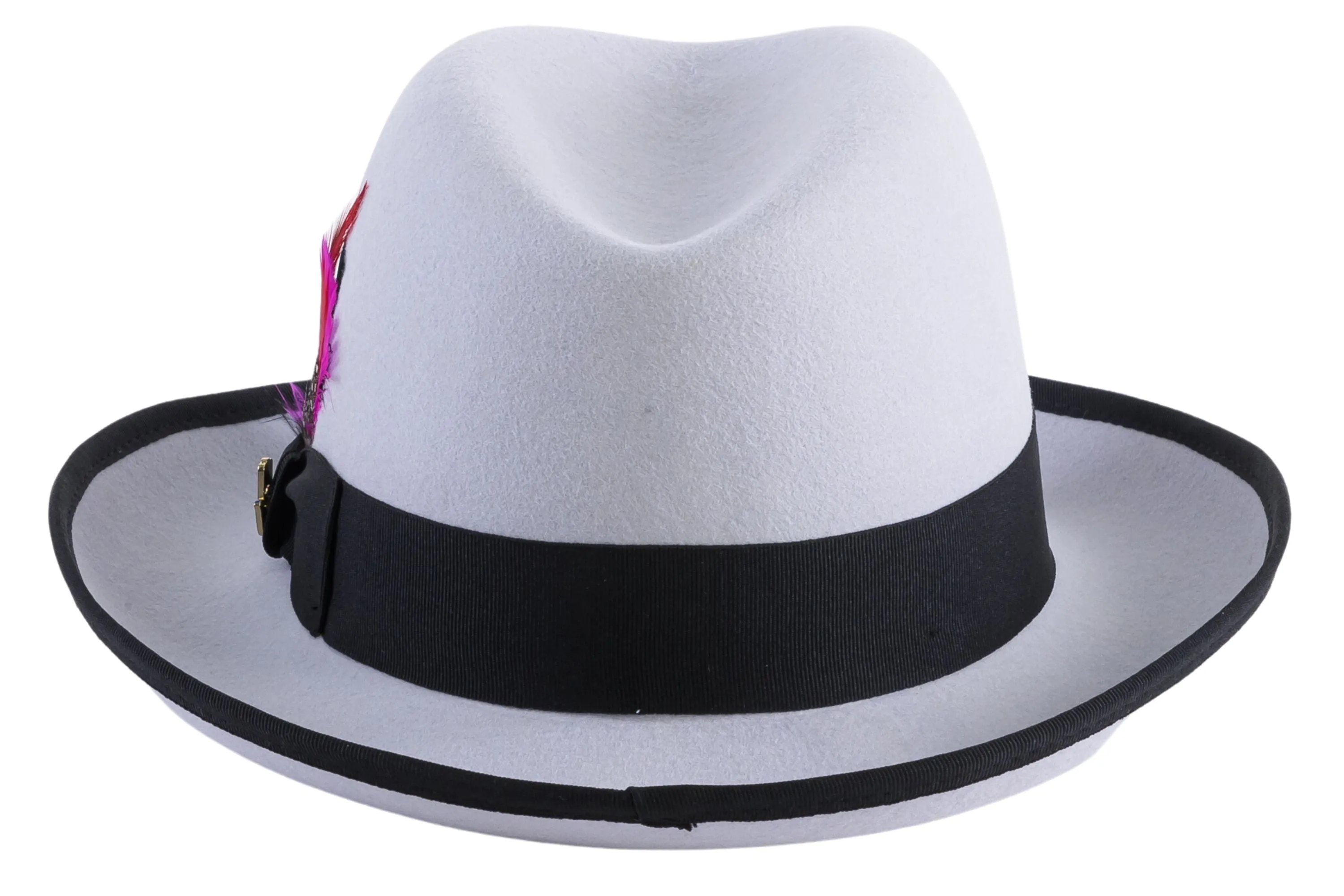 Grey & Black 100 % Wool Australian Fur Godfather Hat