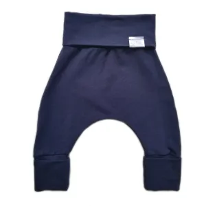 Grow with me harem pants - navy *French terry - made in Canada