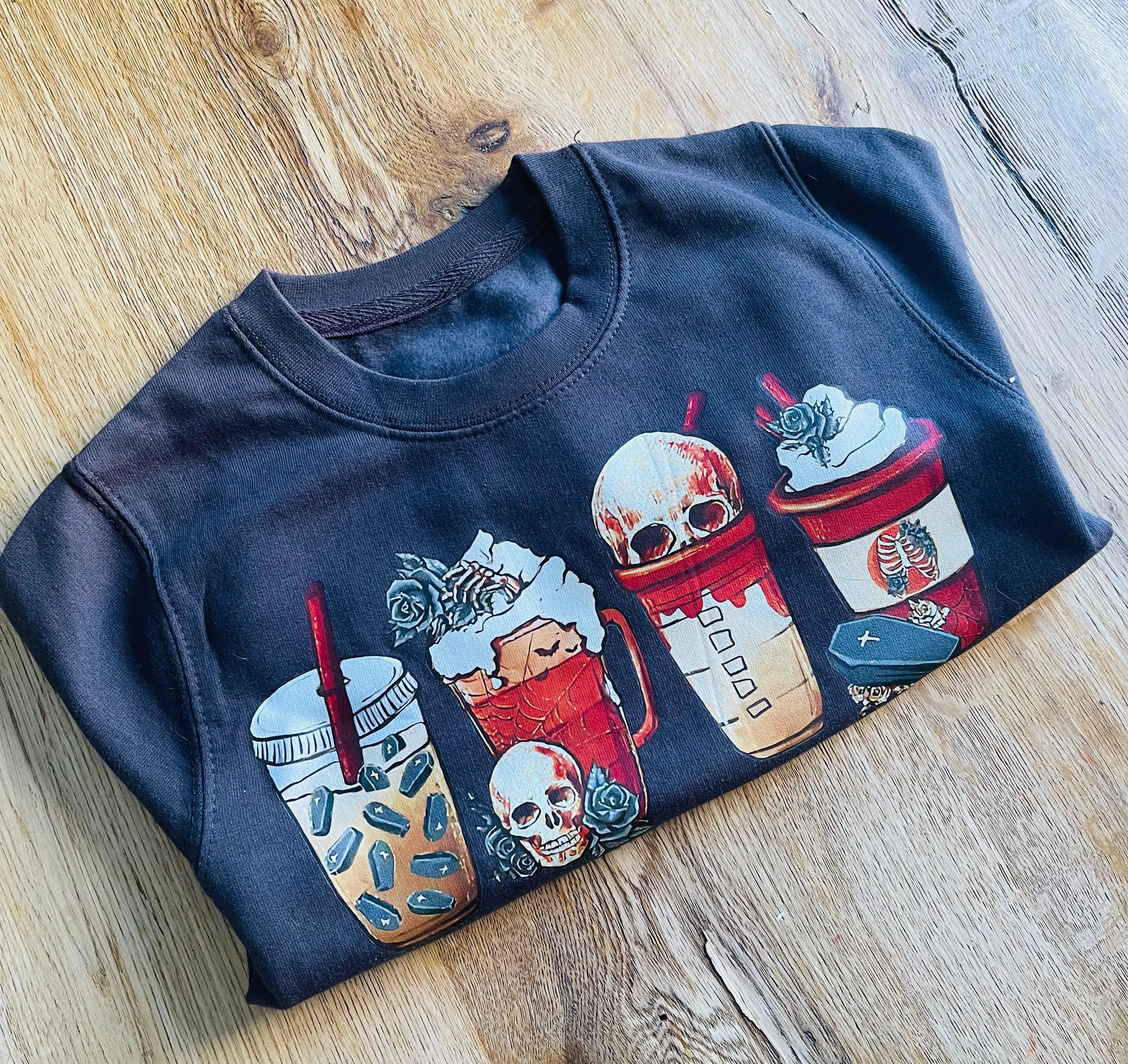 Halloween Coffee Sweater - 3-4 Years