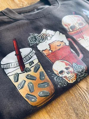 Halloween Coffee Sweater - 3-4 Years