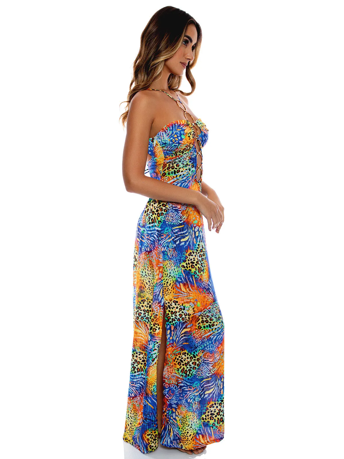 Halter Ring Long Dress