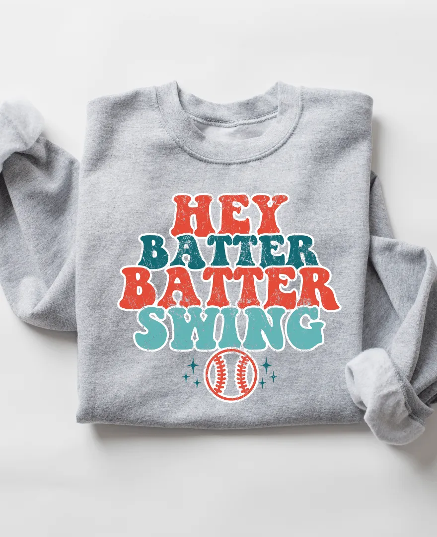 Hazel Blues® | Hey Batter Batter Swing Graphic Sweatshirt