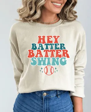 Hazel Blues® | Hey Batter Batter Swing Graphic Sweatshirt