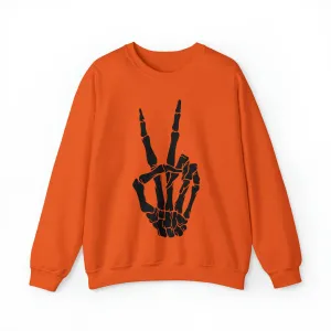 Hazel Blues® |  Peace Skelton Graphic Crewneck Sweatshirt