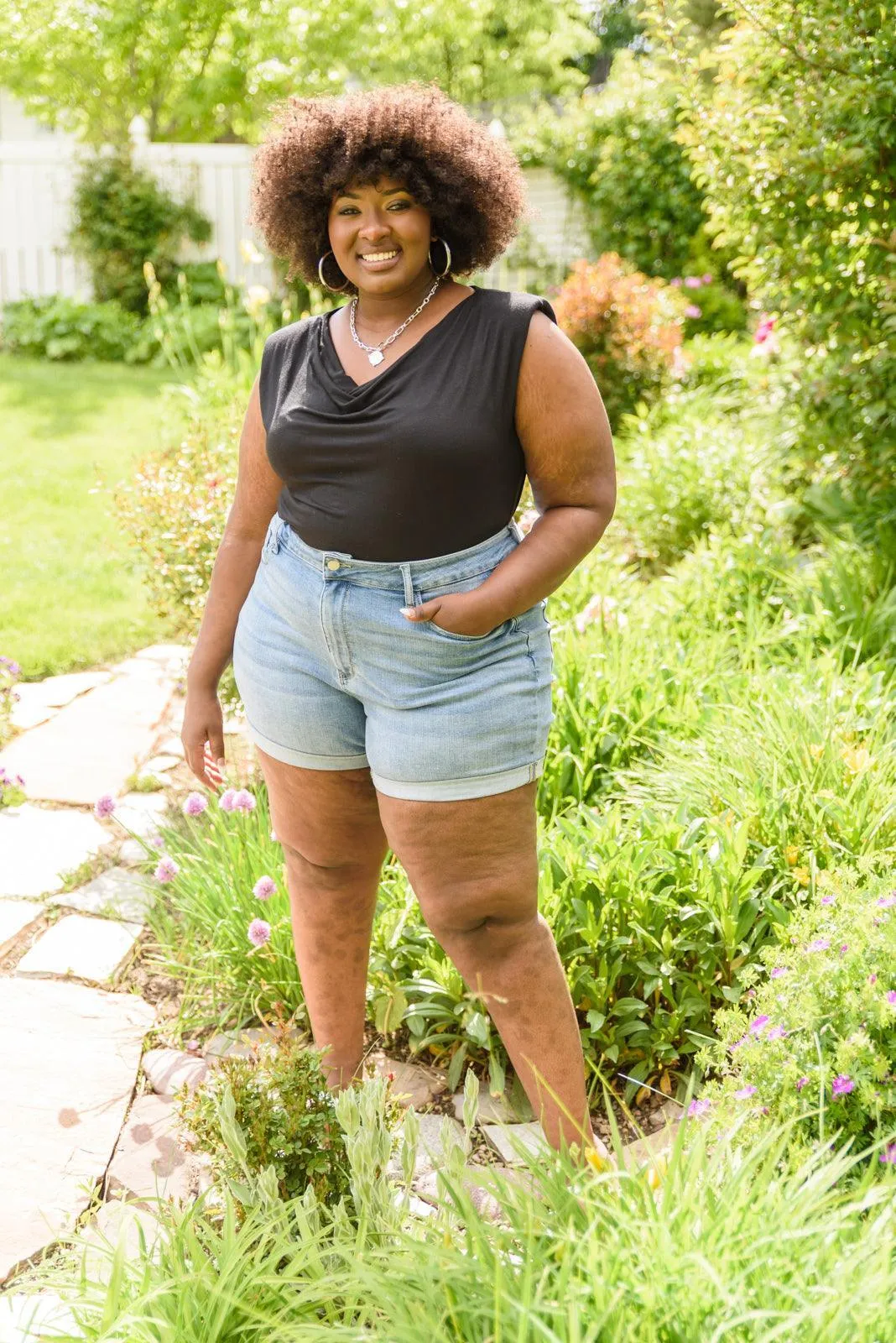 Hazel Blues® | Promise Bodysuit in Black