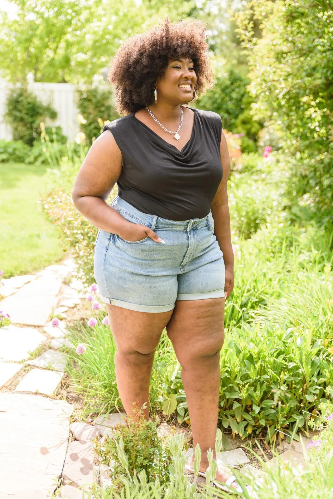 Hazel Blues® | Promise Bodysuit in Black