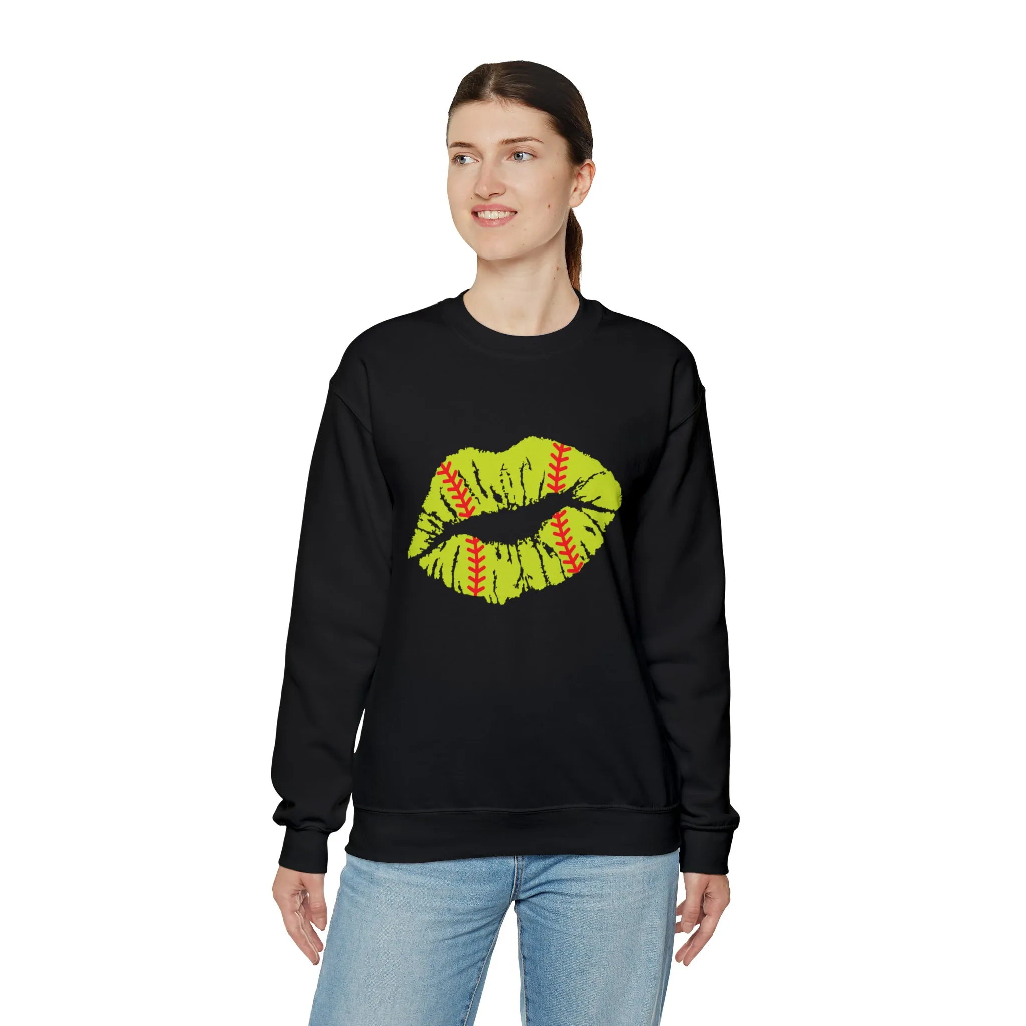 Hazel Blues® |  Softball Lips Graphic Sweatshirt