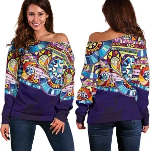 Hip Vibrations Women's Off Shoulder Sweater