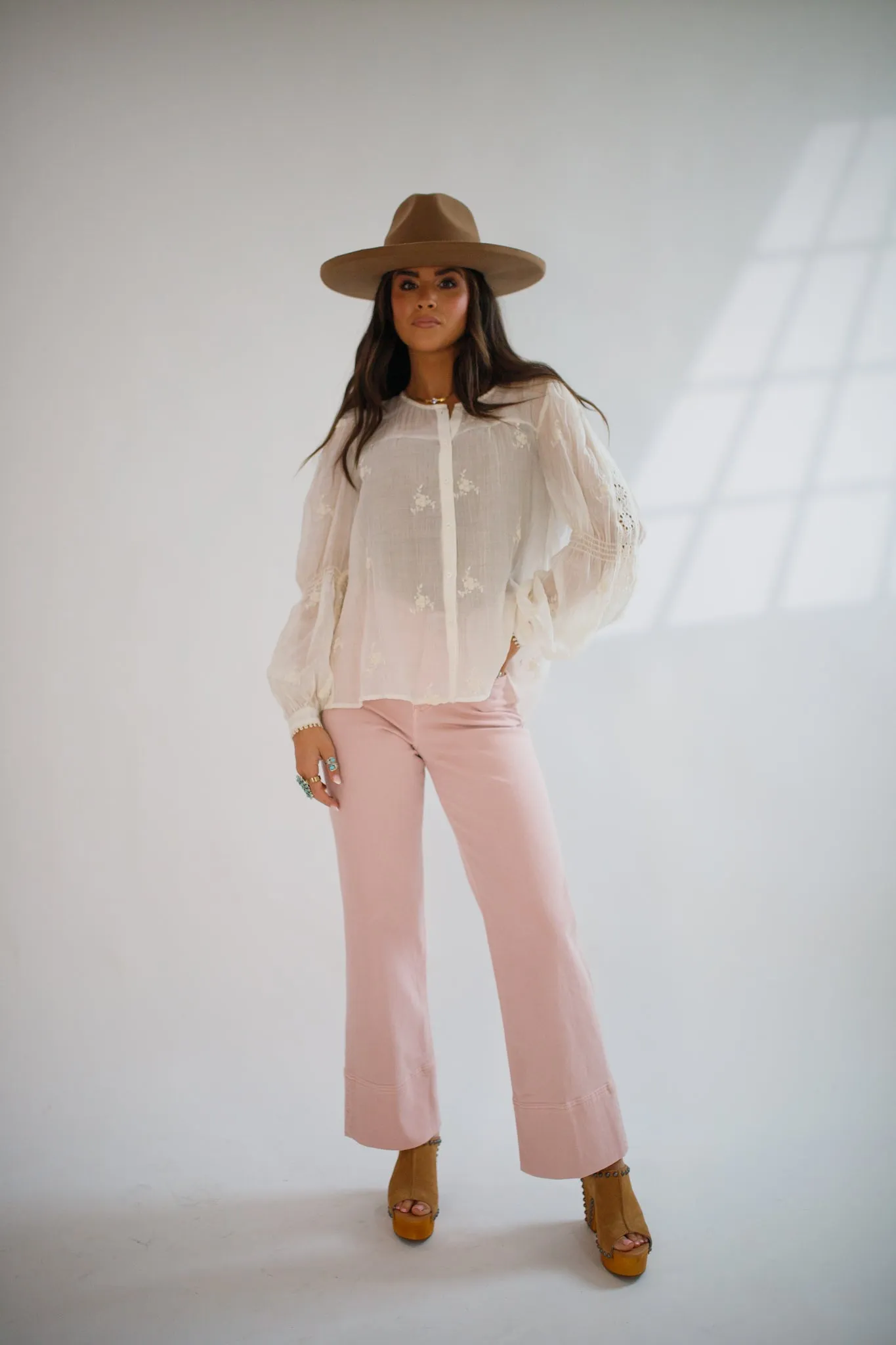 Holly Wide Leg Sepia Rose