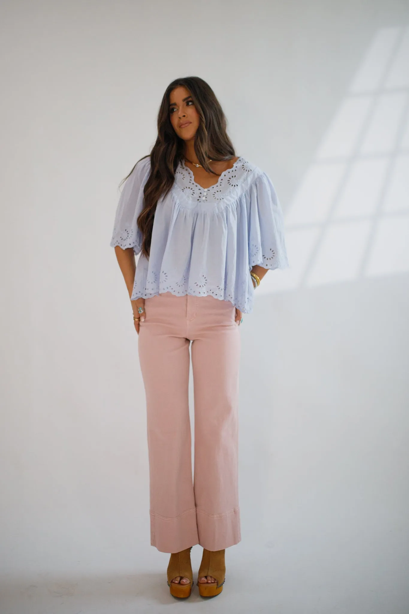 Holly Wide Leg Sepia Rose