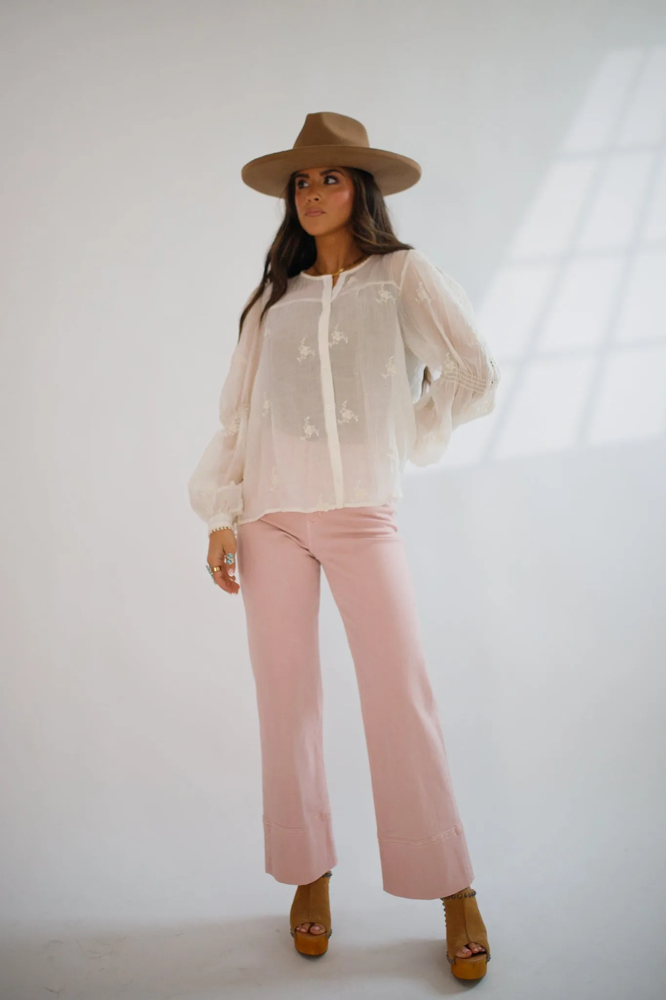 Holly Wide Leg Sepia Rose