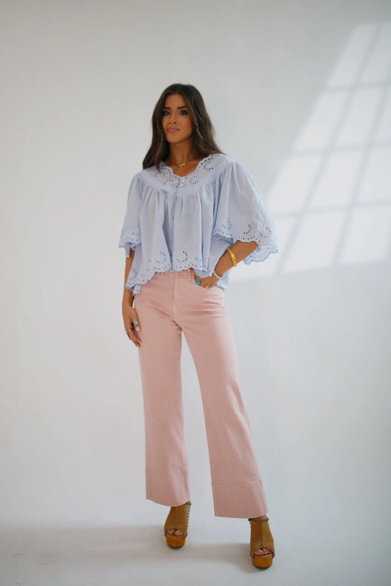Holly Wide Leg Sepia Rose