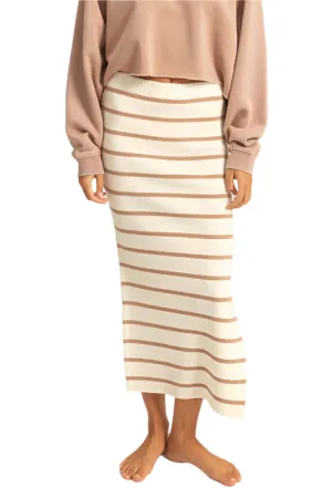 HYFVE Side Slit Striped Bodycon Sweater Skirt