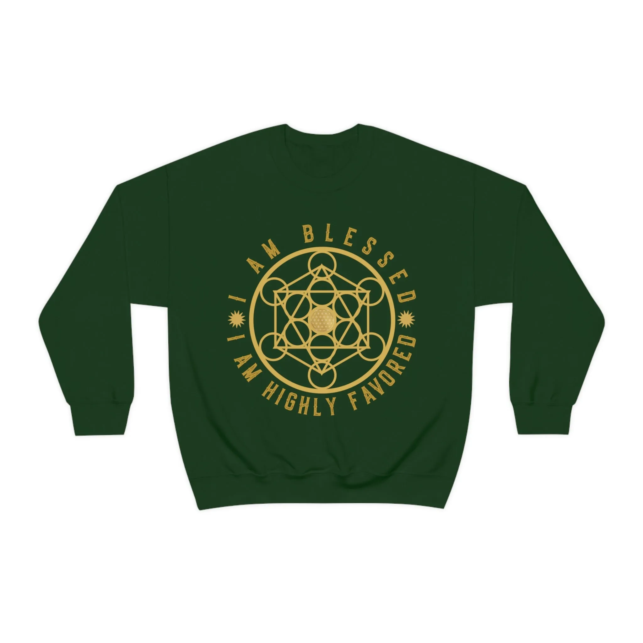 I AM BLESSED I AM HIGHLY FAVORED - Unisex Heavy Blend™ Crewneck Sweatshirt