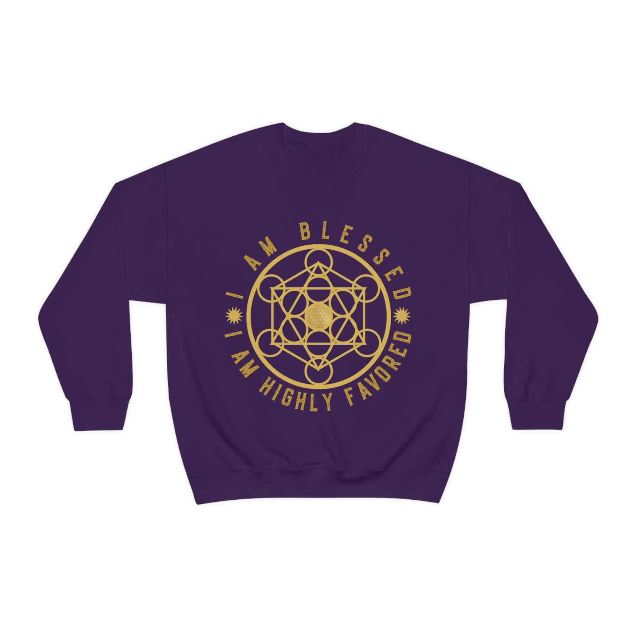 I AM BLESSED I AM HIGHLY FAVORED - Unisex Heavy Blend™ Crewneck Sweatshirt
